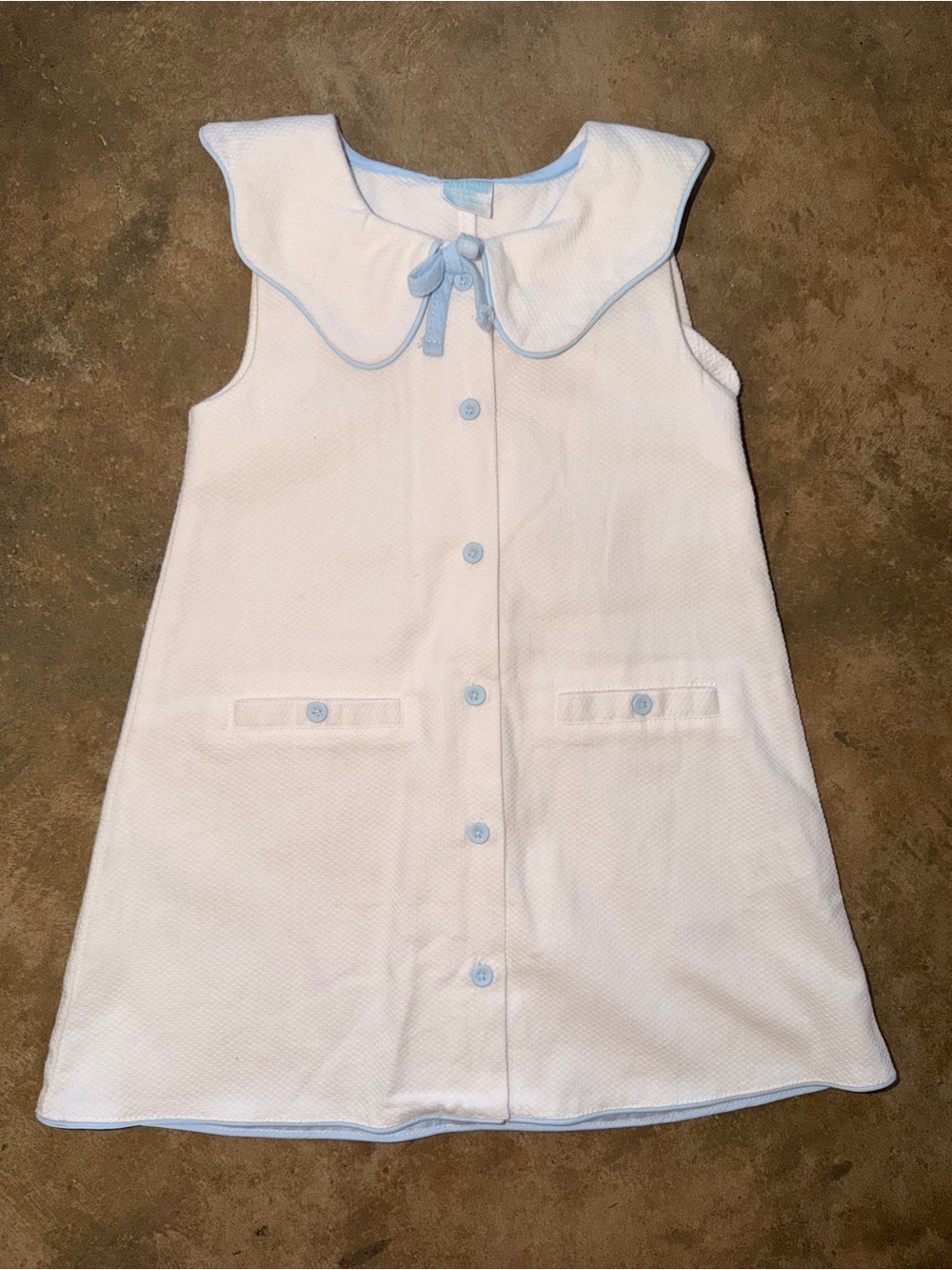 Edgehill Collection Girls 2T White Peter Pan Collar Heirloom Church Dress